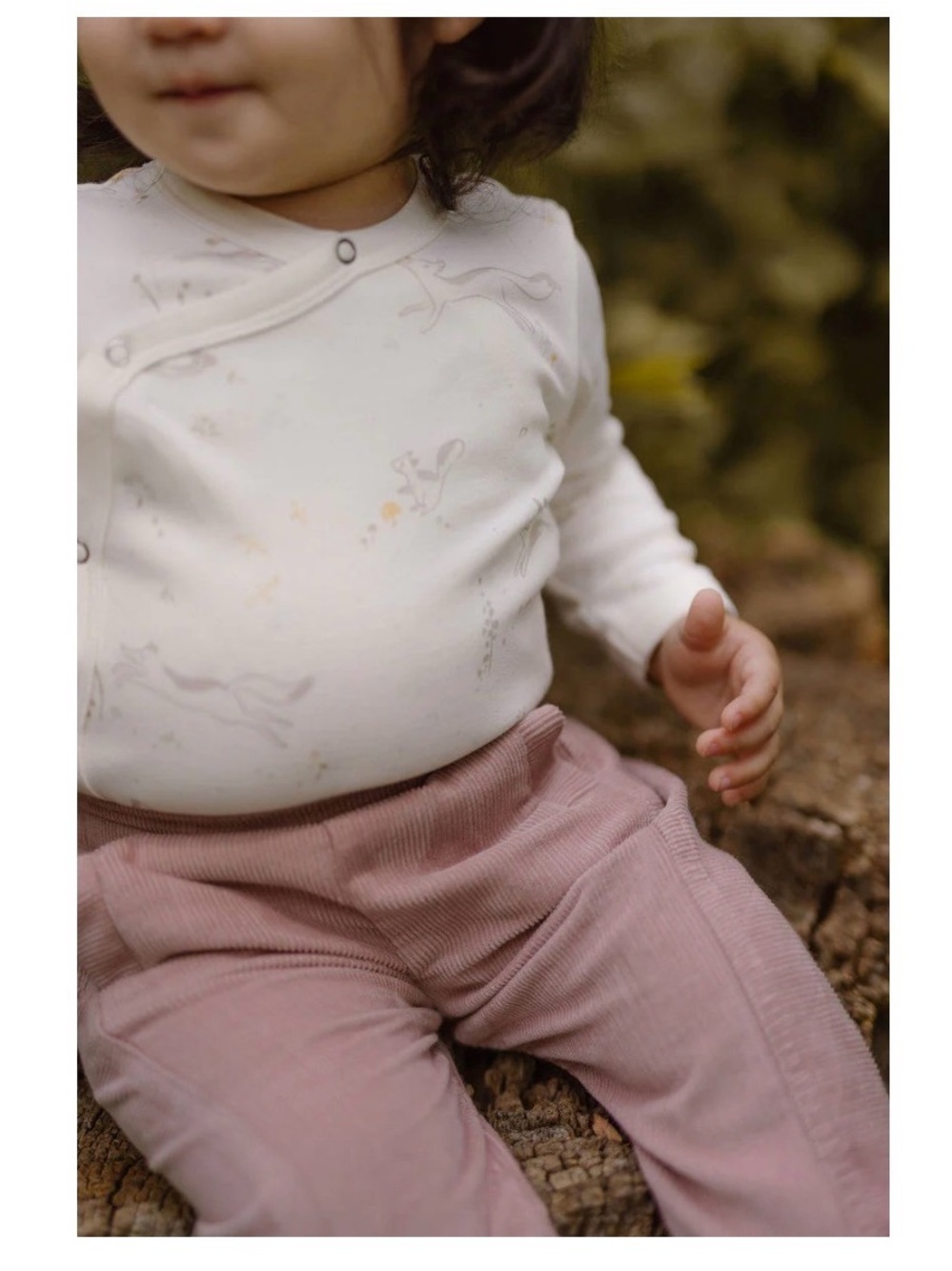 Pehr long sleeve kimono top organic cotton 3-6 months “field of dreams” woodland